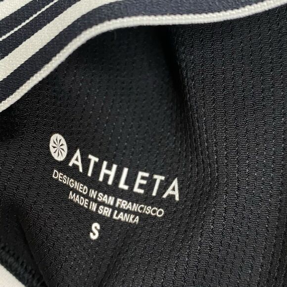 Athleta Sports Bra Womens Small Black Contender Racerback Padded Workout Gym - Picture 3 of 7